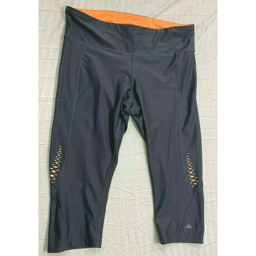 CASCADE SPORT WOMENS PULL ON ATHLETIC YOGA CAPRIS PANTS SIZE L